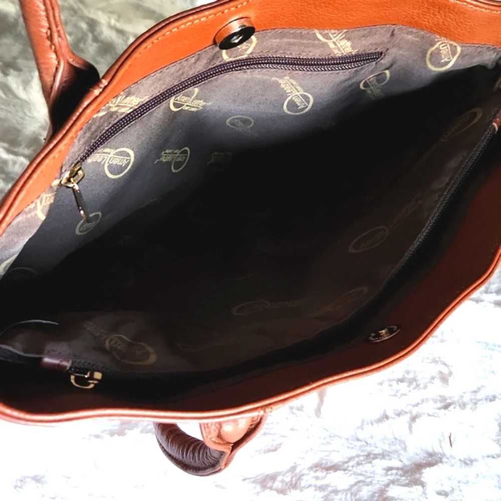 AMERICAN LEATHER CO., Luxury, Bohemian, Chestnut, Shoulder, Bag, Purse, Tote - Picture 8 of 8